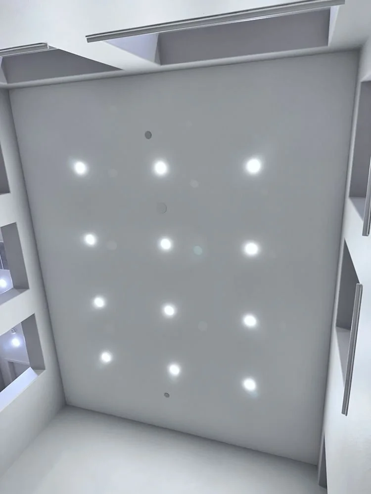 20 foot ceiling recessed lights installation