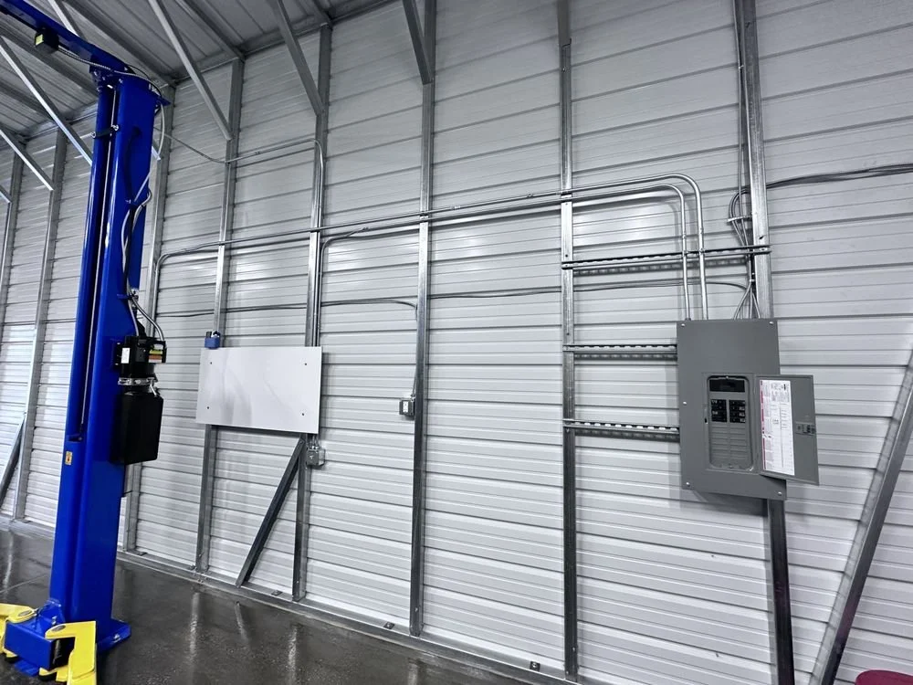 Residential car lift electrical installation